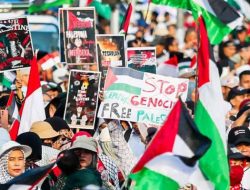Massa Suarakan Aksi Bela Palestina Tolak Atlet Israel ke Indonesi dan Minta Hapus Hak Veto DK PBB