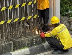 Menengok Cara Pembongkaran Tiang Monorel di Rasuna Said